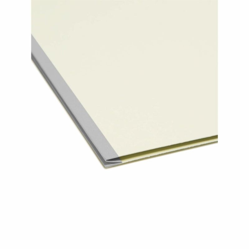 Smead 100% Recycled Pressboard Fastener File Folder, 2 Fasteners, 1/3-Cut Tab, 1" Expansion, Letter Size, Gray/Green, 25 per Box (15003) - Image 4